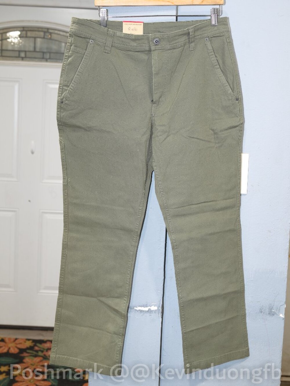 Eddie Bauer Men's Utility Canvas‎ Pants, Green, Classic fit